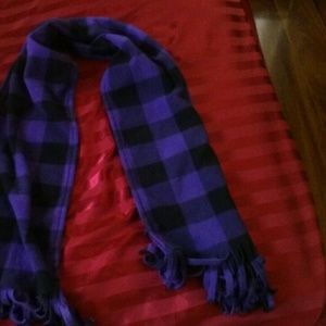 Purple and Black Plaid Scarf